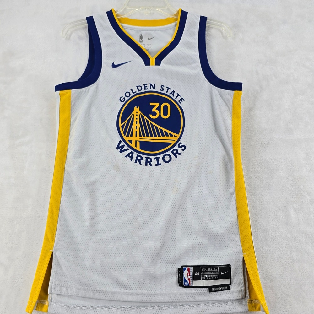 Nike Jersey Mens Small Jersey White Golden‎ State Warriors Curry 30 Swingman 40